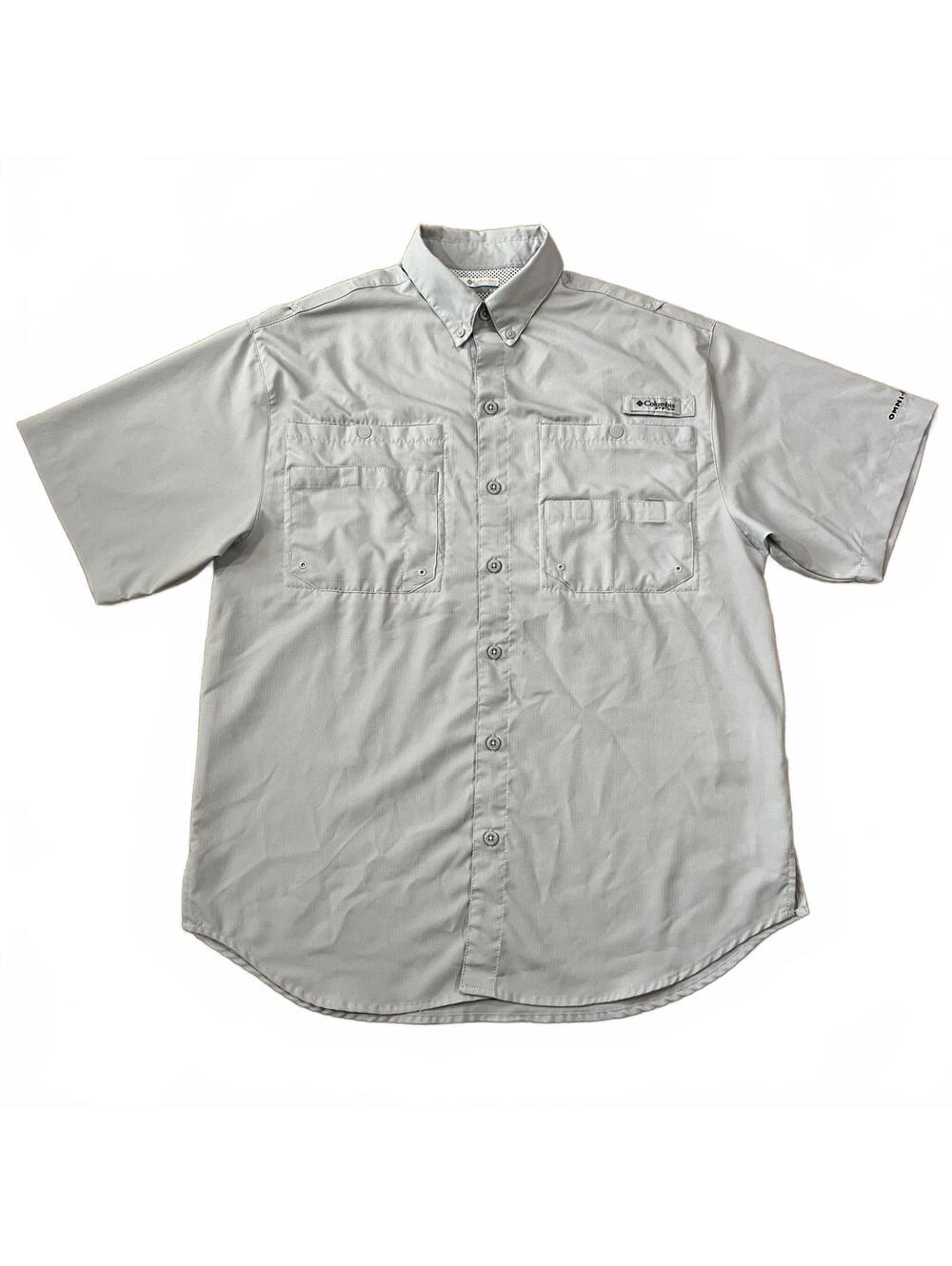 Columbia PFG Mens Tamiami II Short Sleeve Shirt Gray Size Small